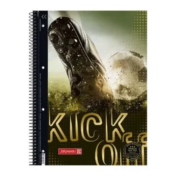Блокнот на спіралі перфорований А4 Br. "Premium" 80 листів = №10-67 927 68 (51250) "Football" (карто, фото 1