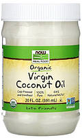 Органическое кокосовое масло первого отжима для здоровья и кулинарии Now Foods Coconut Oil Real Food 591 мл