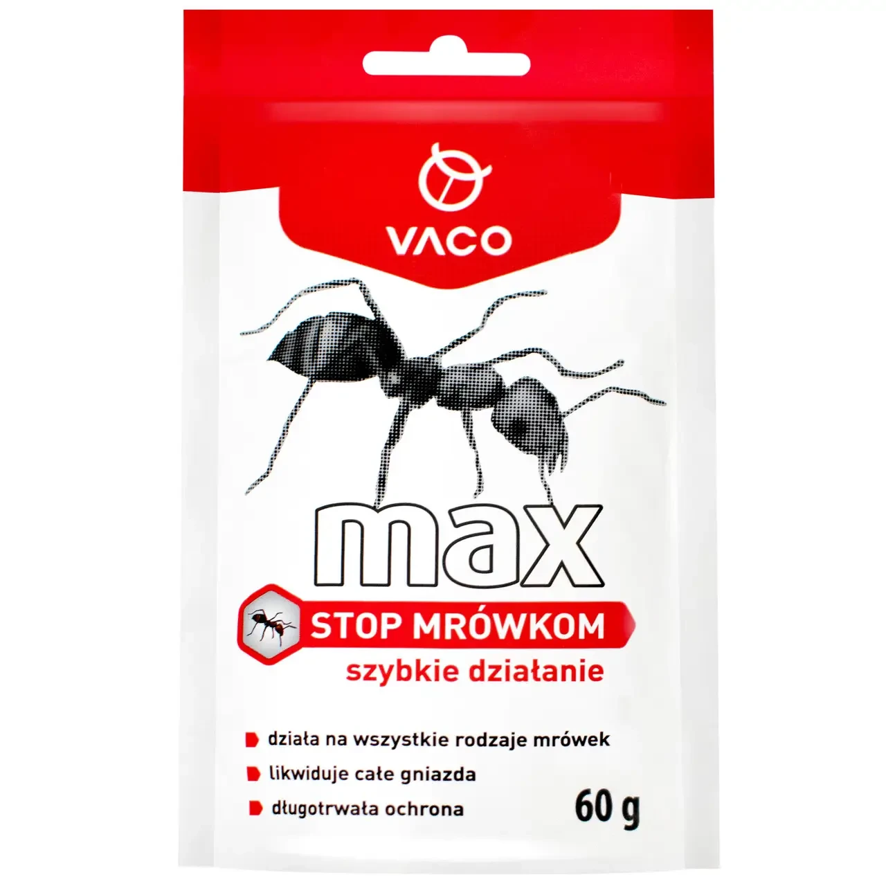 Vaco Max порошок 60 г — засіб від мурах; потужна дія, зручна присипка, працює в приміщенні та надворі, фото 1