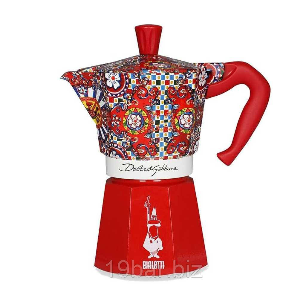 Гейзерна кавоварка Bialetti Dolce&Gabbana Sicilian Cart MOKA EXPRESS 3 CUPS D&G 0005327, фото 1