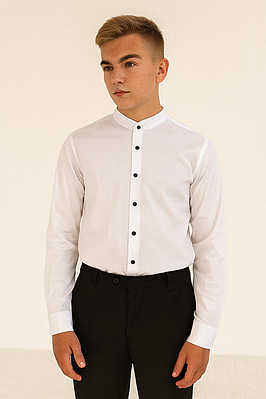 Підліткова сорочка для хлопця Enriko біла (8387)