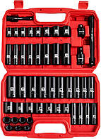 Набір ударних торцевих головок LLNDEI 3/8 дюйма 48 предметів для ремонту автомобілів та мотоциклів.