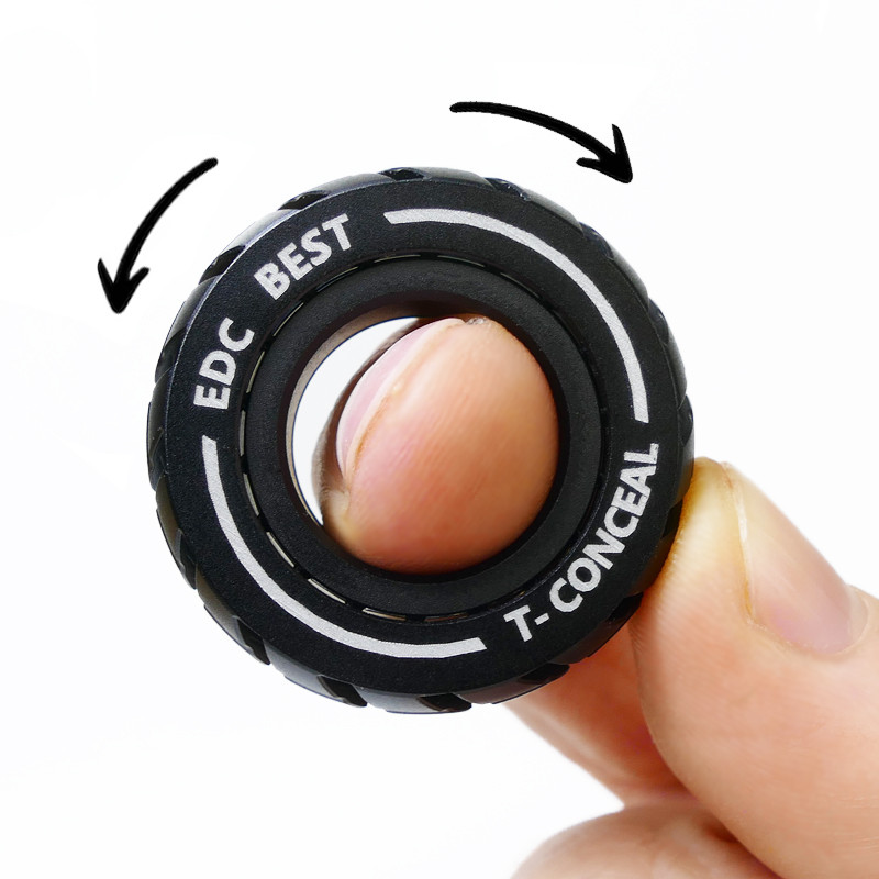 Антистрес Кільце Крутилка EDC T-Conceal колір Чорний (01548)