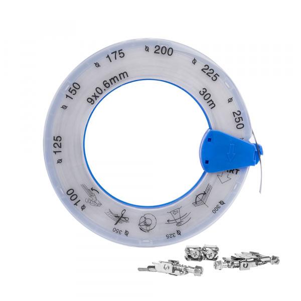 Черв'ячна стрічка в рулоні W2, довжина 30м, 50 замків, OACW2 30/9 PVCBOX, фото 1