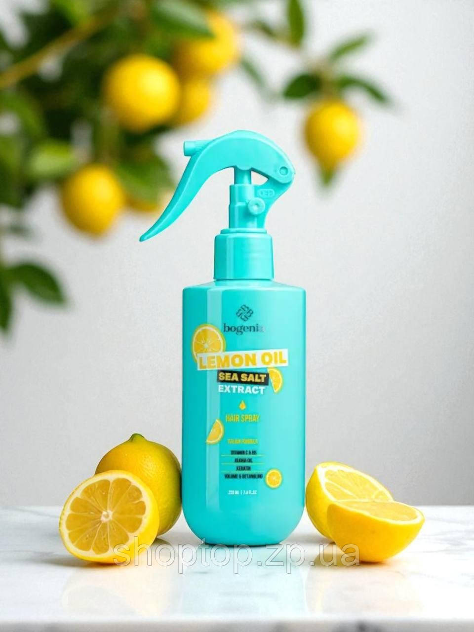Спрей для волосся Lemon Oil&Sea Salt Spray Bogenia 220 мл, фото 1