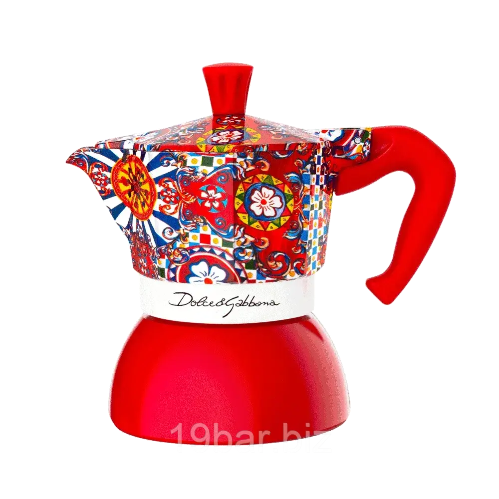 Гейзерна кавоварка Bialetti Dolce&Gabbana Sicilian Cart MOKA INDUCTION 4 CUPS D&G 0005339, фото 1