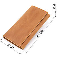 Портмоне в ретро стилі і матовій шкірі 14295 Vintage Рудий, фото 3