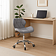 Робоче крісло Стар Нью сіре з екошкіри обертове, фото 3