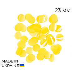 Конфетті (50 г) 032 кола жовті пастель, 23 мм