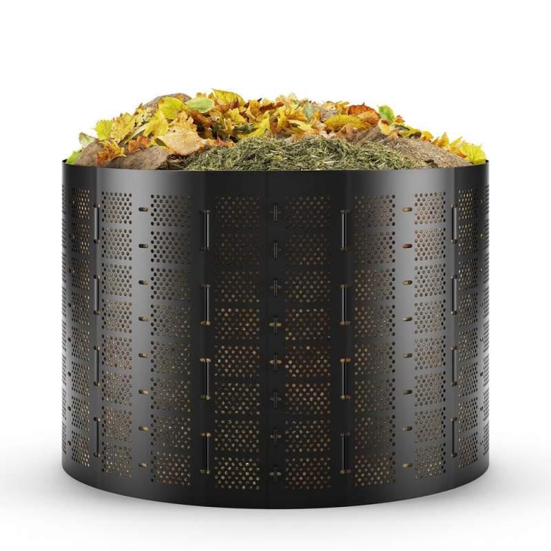 Садовий компостер 800 л (за даними: 1100 л), Ø 125 см, чорний, TQ-K09125BOX, фото 1
