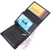 Гаманець вертикального формату з натуральної шкіри ST Leather 22474 Чорний, фото 6