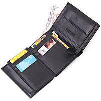 Гаманець вертикального формату з натуральної шкіри ST Leather 22474 Чорний, фото 7