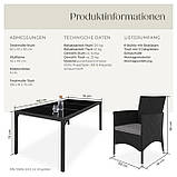 Садові меблі з ротангу 8+1 +чохол чорний/сірий, фото 10