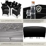 Садові меблі з ротангу 8+1 +чохол чорний/сірий, фото 8