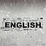 Текстова вінілова наклейка English (наклейки на англійській мові самоклеюча оракал) матова 1100х390 мм, фото 2
