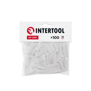 Клині для плитки 25 мм/100 шт INTERTOOL HT-0391