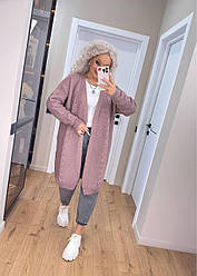 Жіночий кардиган в'язаний довгий