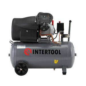 Компресор 50 л, 2.23 кВт, 220 В, 8 атм, 354 л/хв, 2 циліндри INTERTOOL PT-00041