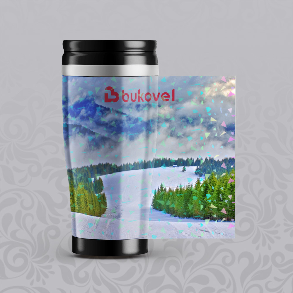 Термокружка голографічна Буковель, фото 1