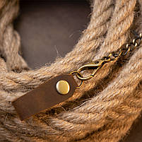 Портмоне унісекс з ланцюжком матове Vintage 20439 Коричневе, фото 9