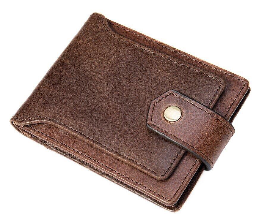 Портмоне в два складання на кнопці 20241 Vintage Коричневе, фото 1