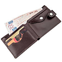 Портмоне чоловіче з монетницею шкіряне SHVIGEL 16213 Коричнева, фото 5