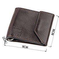 Затискач для грошей GRANDE PELLE 11150 Темно-коричневий, фото 4