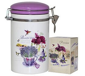 631-6 Ємність для сипучих продуктів, 1,2 л. Прованс (діаметр-10см, висота-16 см)