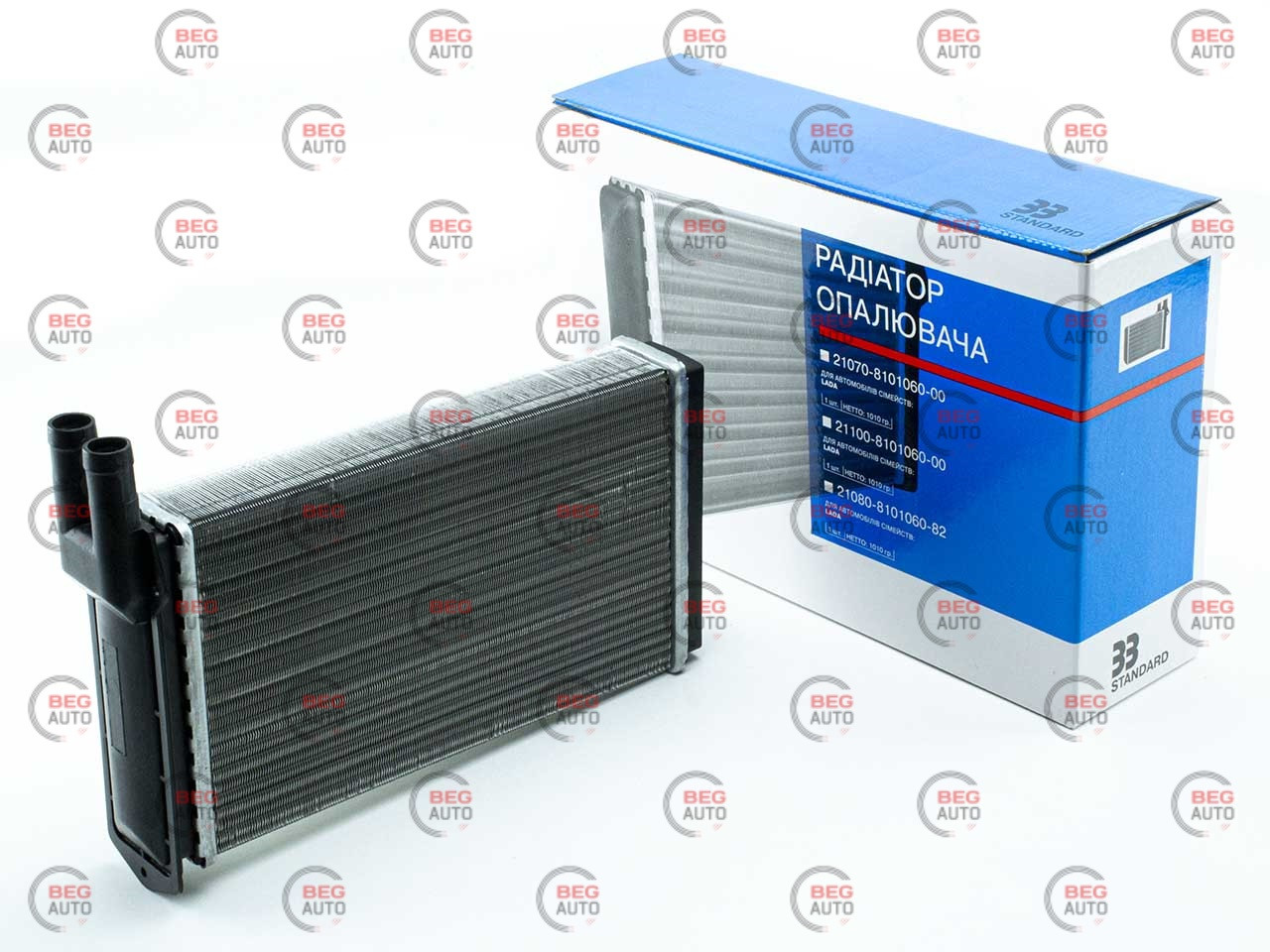 Радіатор грубки Таврія (алюмінієвий) (21080-810106000) (33 STANDARD), фото 1