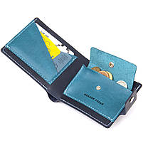 Чоловіче портмоне з натуральної шкіри GRANDE PELLE 11461 Темно-синій, фото 5