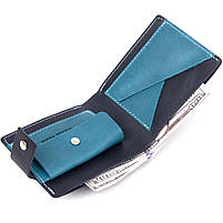 Чоловіче портмоне з натуральної шкіри GRANDE PELLE 11461 Темно-синій, фото 6