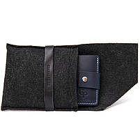 Чоловіче портмоне з натуральної шкіри GRANDE PELLE 11461 Темно-синій, фото 7