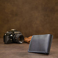 Чоловіче портмоне з натуральної шкіри GRANDE PELLE 11461 Темно-синій, фото 9