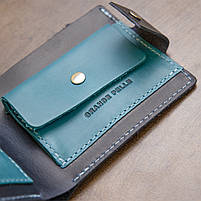 Чоловіче портмоне з натуральної шкіри GRANDE PELLE 11461 Темно-синій, фото 10