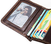 Чоловіче портмоне mini глянсове 20245 Vintage Коричневе, фото 7