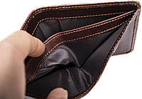 Чоловіче портмоне mini глянсове 20245 Vintage Коричневе, фото 8