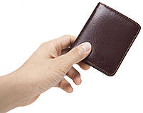 Чоловіче портмоне mini глянсове 20245 Vintage Коричневе, фото 10