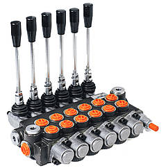 Гідророзподільник P40-6, 6 секцій (G1/2", 40 л/хв, 250 бар)