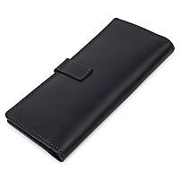 Стильне матове чоловіче портмоне GRANDE PELLE 11560 Чорний, фото 2