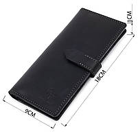 Стильне матове чоловіче портмоне GRANDE PELLE 11560 Чорний, фото 3