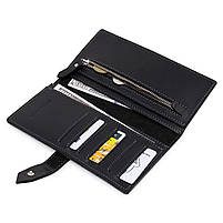 Стильне матове чоловіче портмоне GRANDE PELLE 11560 Чорний, фото 6