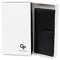 Стильне матове чоловіче портмоне GRANDE PELLE 11560 Чорний, фото 7