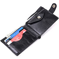 Шкіряне чоловіче портмоне Shvigel 16439 Чорний, фото 7