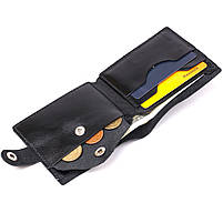 Шкіряне чоловіче портмоне Shvigel 16439 Чорний, фото 8