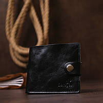 Шкіряне чоловіче портмоне Shvigel 16439 Чорний, фото 9