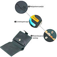 Матове невелике портмоне унісекс Shvigel 16477 Зелений, фото 4