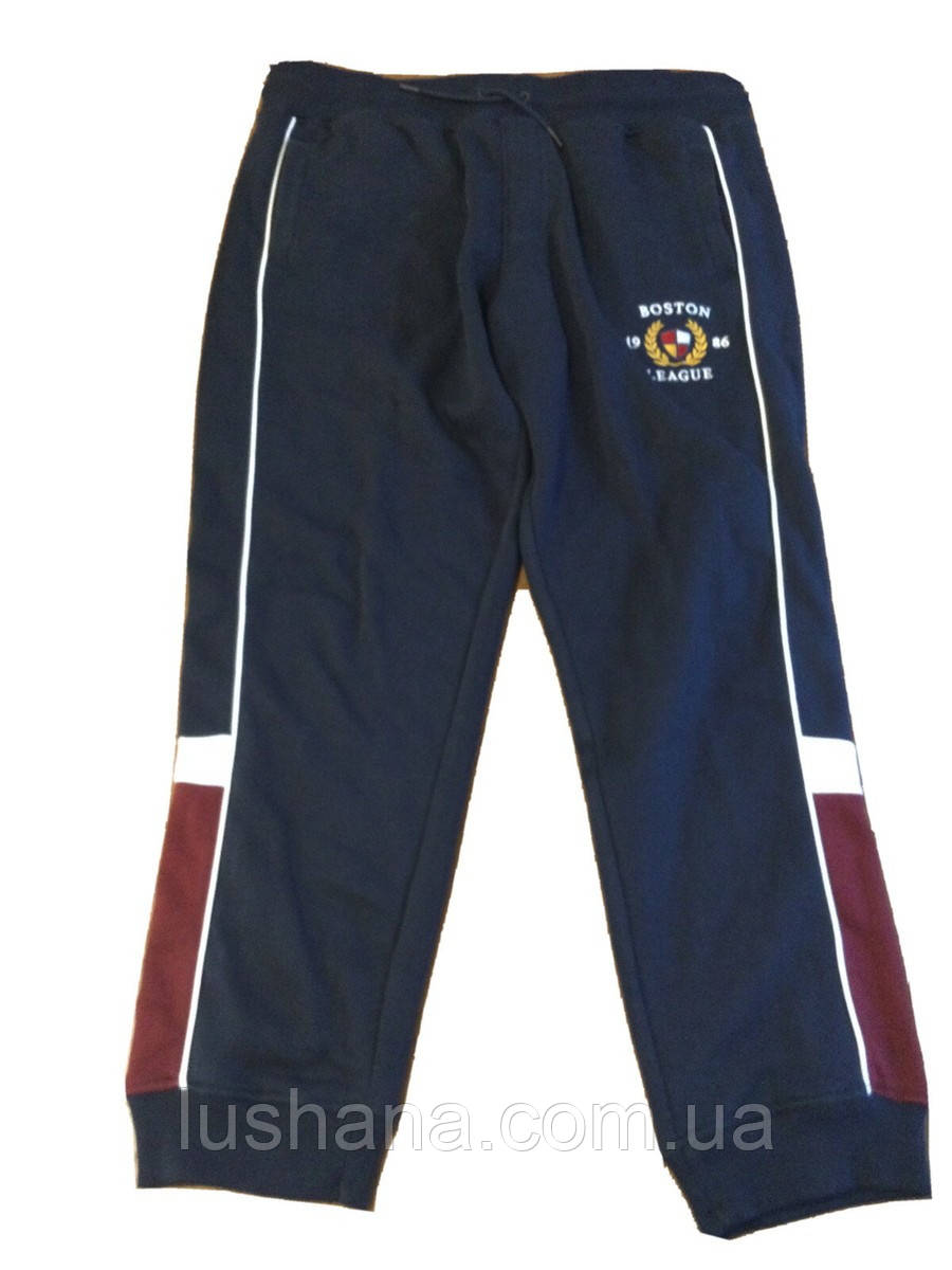 Чоловічі теплі штани джоггери на флісі з лампасами George р.2XL, фото 1