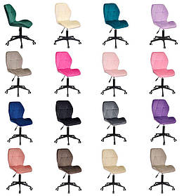 Стілець Remi (Alby) BK-Modern Office на чорній хрестовині модерн із колесами, м'яка оббивка