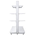 Стелаж прямий двосторонній 1600*1200 мм, приставний стелаж 8 полиць, торговий стелаж в магазин, стелаж для продуктів торгівельний, фото 3