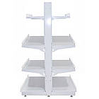 Стелаж прямий двосторонній 1600*1200 мм, приставний стелаж 8 полиць, торговий стелаж в магазин, стелаж для продуктів торгівельний, фото 4